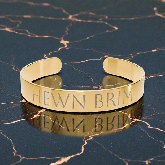 Hewn Brim Engraved Cuff Hewn Brim